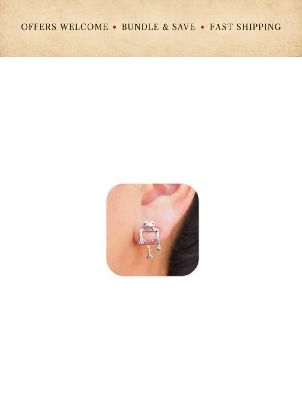 Frog Stud Earrings Women Funny Cute 3D Animal Post Earrings Halloween Jewelry